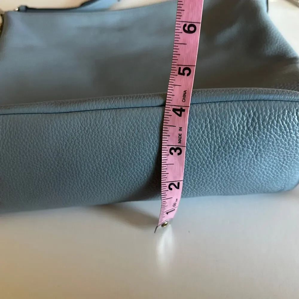 Coach Vintage Abby Hobo Bag Womens Sky Blue Pebbled Leather Slouchy Purse